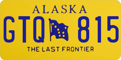 AK license plate GTQ815
