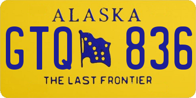 AK license plate GTQ836