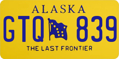 AK license plate GTQ839