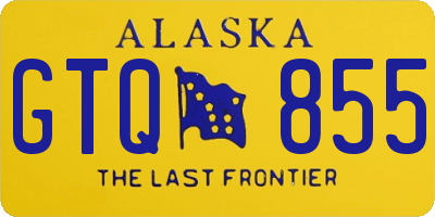AK license plate GTQ855
