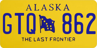 AK license plate GTQ862