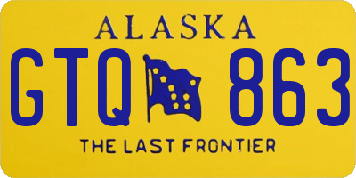 AK license plate GTQ863