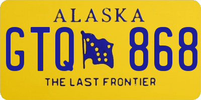 AK license plate GTQ868