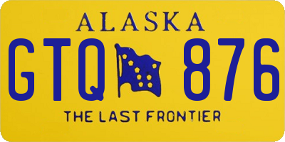 AK license plate GTQ876