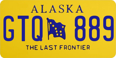 AK license plate GTQ889