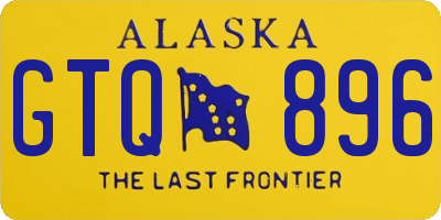 AK license plate GTQ896