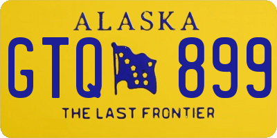 AK license plate GTQ899