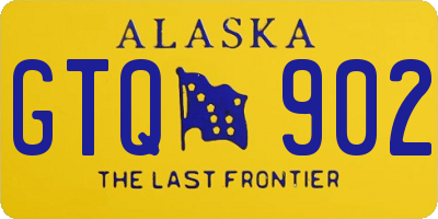 AK license plate GTQ902