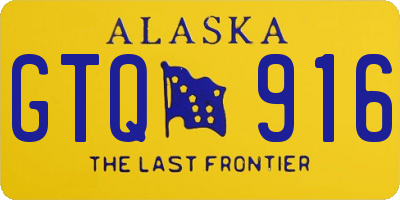 AK license plate GTQ916