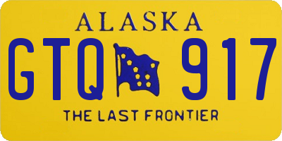 AK license plate GTQ917