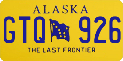 AK license plate GTQ926