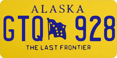 AK license plate GTQ928