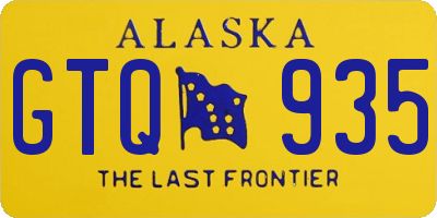 AK license plate GTQ935