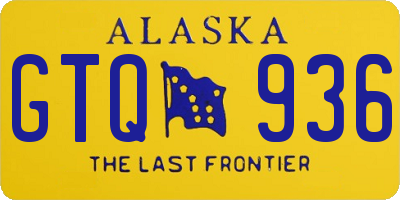 AK license plate GTQ936