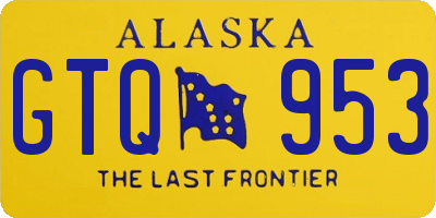 AK license plate GTQ953