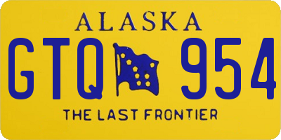 AK license plate GTQ954