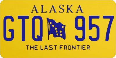 AK license plate GTQ957