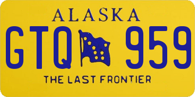 AK license plate GTQ959