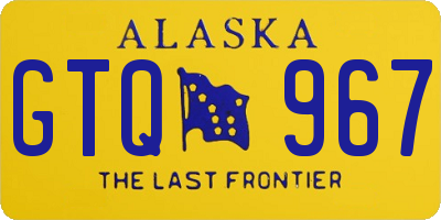 AK license plate GTQ967