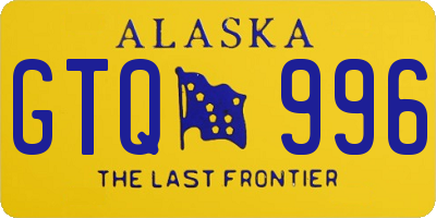 AK license plate GTQ996