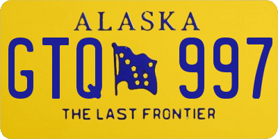 AK license plate GTQ997