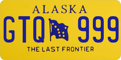 AK license plate GTQ999
