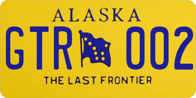 AK license plate GTR002
