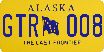 AK license plate GTR008