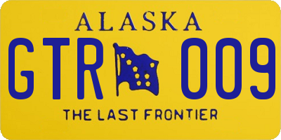 AK license plate GTR009