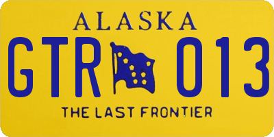 AK license plate GTR013