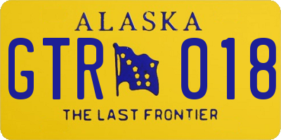 AK license plate GTR018