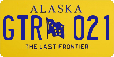 AK license plate GTR021