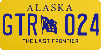 AK license plate GTR024