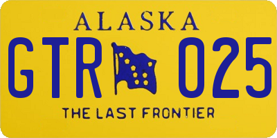 AK license plate GTR025