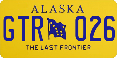 AK license plate GTR026
