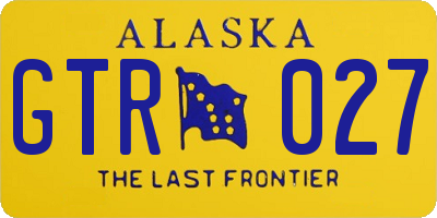 AK license plate GTR027