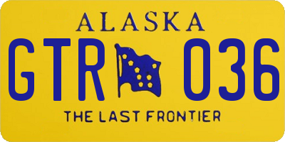 AK license plate GTR036