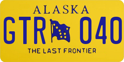 AK license plate GTR040