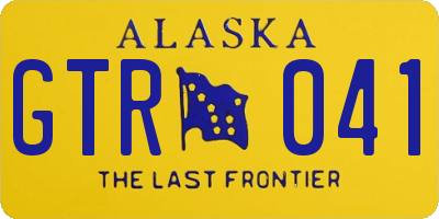 AK license plate GTR041