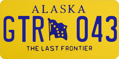 AK license plate GTR043