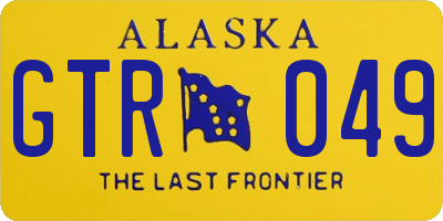 AK license plate GTR049