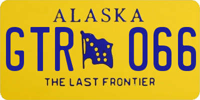 AK license plate GTR066