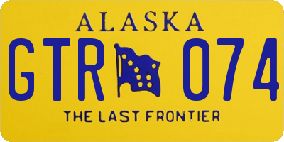 AK license plate GTR074
