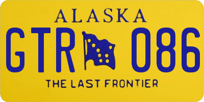 AK license plate GTR086