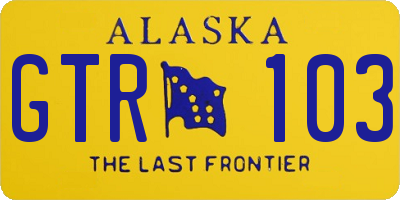 AK license plate GTR103