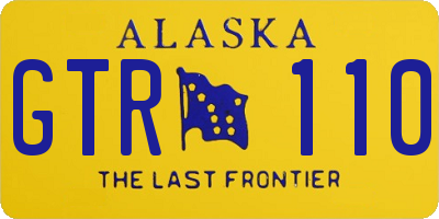 AK license plate GTR110