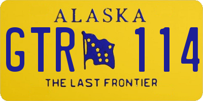 AK license plate GTR114