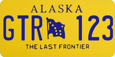 AK license plate GTR123