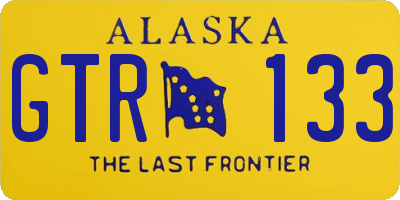 AK license plate GTR133