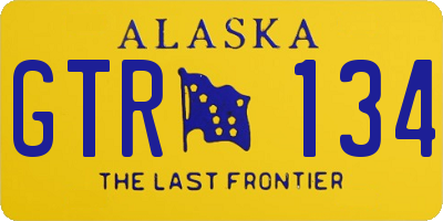 AK license plate GTR134